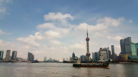 Time lapse of Shanghai skyline Stock Footage 22504913