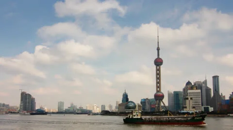 Time lapse of Shanghai skyline Stock Footage 22506031