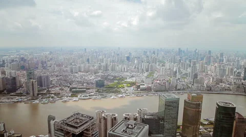 Time Lapse-Shanghai Skyline Stock Footage 40170109