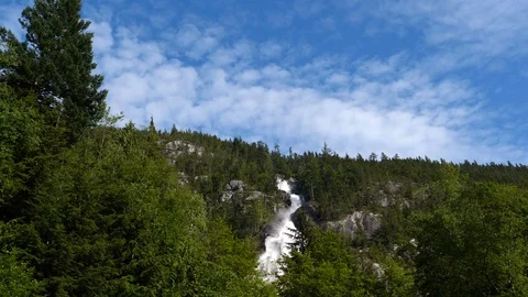 Time lapse of Shannon Falls in British Columbia Stock Footage 77054796