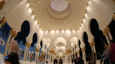 Time lapse Sheikh Zayed Grand Mosque Abu Dhabi UAE Video stock 45818538