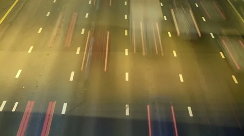 Time Lapse Sheikh Zayed Road At Night. Stock Footage 22918999