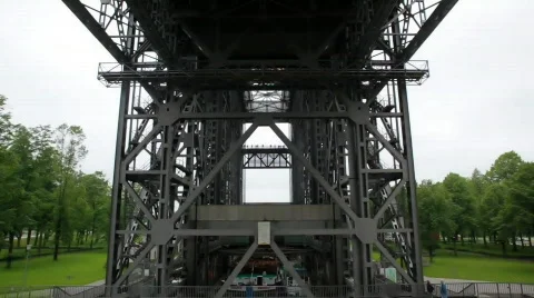 Time lapse of ship elevator in Niederfinow, Germany Stock-Footage 839811