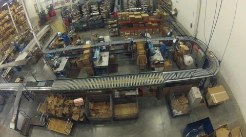 Time lapse of a shipping warehouse Stock Footage 50176483