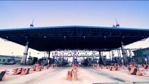 Time-lapse shooting of the busy scene of the container terminal Stock Footage 234494632