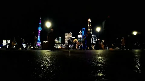 A time-lapse shooting of crowd Video stock 143406856