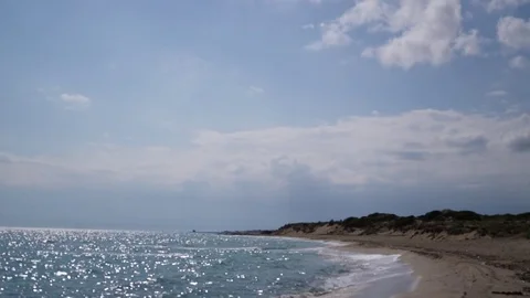 Time lapse of the shore moving in a beautiful day Stock Footage 72618399