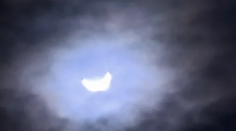 Time Lapse Shot of the 2015 Solar Eclipse Stock Footage 48189080