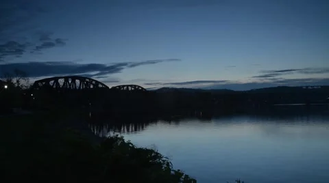 Time Lapse Shot of Beaver River at Sunrise Stock Footage 58017180