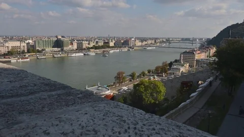 Time lapse shot from Buda at Pest and the Danube River Stock Footage 70794312