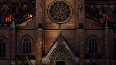 Time Lapse shot of Cathedral facade Stock Footage 82051923