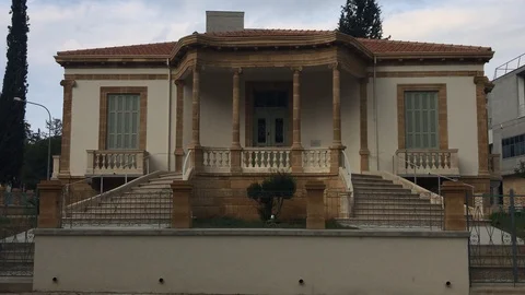 Time Lapse Shot of Classic House Against Cloudy Sky in Nicosia, Cyprus Stock Footage 101436615