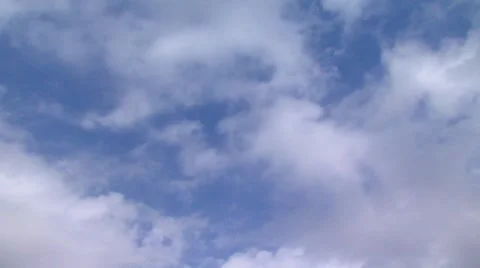 Time lapse shot of clouds on clear sky Stock Footage 6481012
