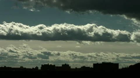 Time lapse shot of clouds over Alexandria, Virginia Video stock 50025137