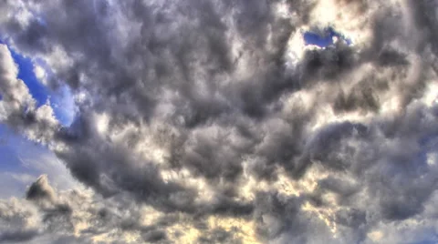 Time-lapse shot of clouds over Utah with lens flare Stock Footage 52328158