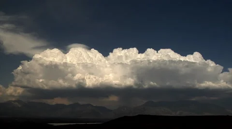 Time-lapse shot of clouds on top of mountains in Utah Stock Footage 52328218