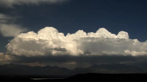 Time-lapse shot of cloudscape over mountains in Utah Video stock 52328216