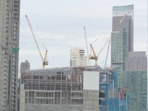 Time lapse shot of construction site Stock Footage 77435937