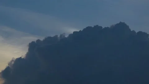 Time lapse shot of Dark stormy raining clouds, weather forecast, climate change  Stock Footage 168415920