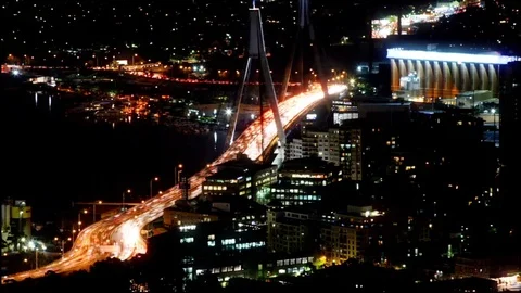 Time Lapse shot of evening traffic Stock Footage 82052135