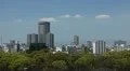 Time Lapse Shot Japan Osaka Skyline Aerial View Office Buildings Corporate Tower HD Footage