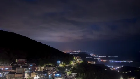 Time-lapse shot of Jiufen Stock Footage 89985357