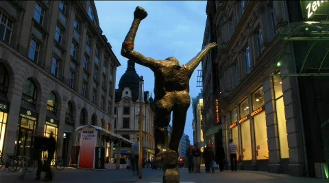 Time-lapse shot of Leipzig opera house Video stock 569907