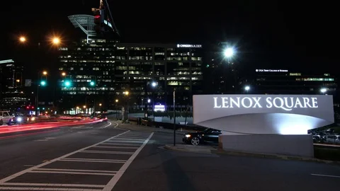 Time lapse shot of Lenox Square Stock Footage 71191475