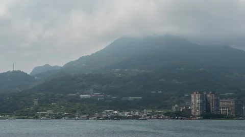 Time lapse shot of Mount Guanyin Shan Stock Footage 89974628