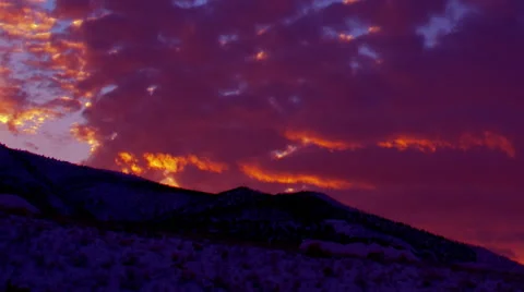 Time-lapse shot of mountain and clouds in Utah Stock Footage 52328243