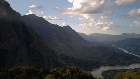 Time lapse shot of mountain landscape in Southeast Asia. Stock Footage 111550296