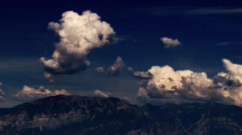 Time-lapse shot of mountains in Utah Stock Footage 52328261