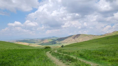 Time lapse shot of Mravaltskaro Colorful Mountains in Kakheti Region Stock-Footage 289439041
