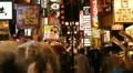 Time Lapse Shot Osaka Shopping Street Rain Umbrella Rush Hour Night Lights Japan HD Footage