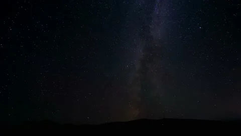 Time-lapse shot of rotating Milky Way in the night sky Stock Footage 153065599
