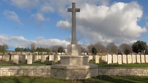 Time Lapse Shot of St Patrick's Roman Catholic Cemetery War Memorial. Stock Footage 301235089