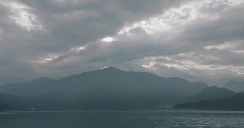 Time-lapse shot of Sun Moon Lake National Scenic Area Stock Footage 89958343