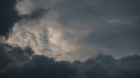 A time lapse showing active spring storm clouds gathering in the sky over Stock Footage 132959611
