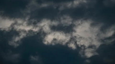 A time lapse showing active spring storm clouds gathering in the sky over Stock Footage 132960639