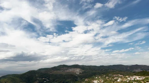 Time Lapse Showing The Passage Of The Clouds Stock Footage 34862678