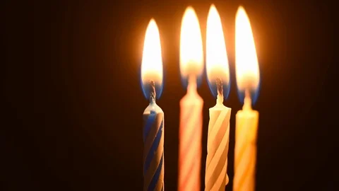 Time-lapse that shows two candles melting Stock Footage 115085160