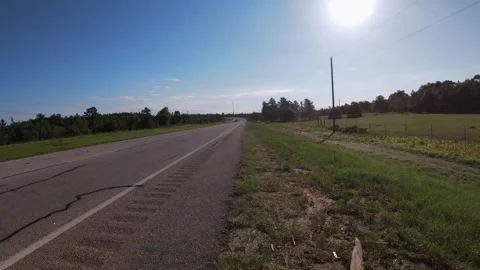 Time-lapse side of the road view Traffic on a rural country highway Stock Footage 158122025