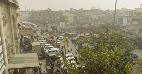 Time Lapse of a Sikh Temple in Old Delhi, India Stock Footage 72997882