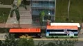 Time Lapse of Singapore, Bus Stop in China Town, Busses and Cars Traffic HD Footage