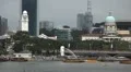 Time Lapse of Singapore Skyline, Merlion Park, Esplanade Bridge, Marina Bay HD Footage