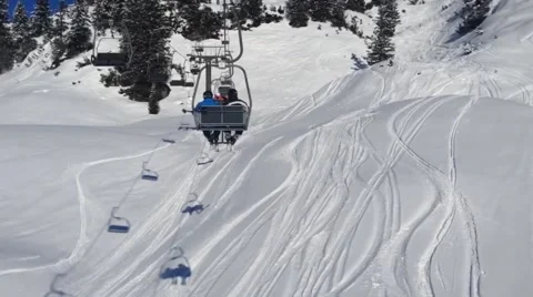 Time lapse of ski lift Stock Footage 47711227
