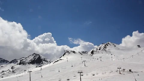 Time-lapse Of A Ski Resort Stock-Footage 126533173