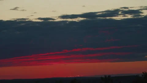 Time lapse of sky after sunset with clouds and orange sky Stock Footage 278907566