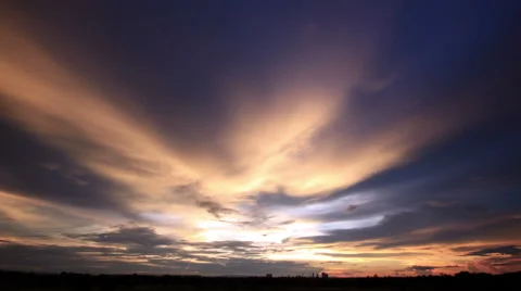Time lapse of sky and clouds ,sunset or sunrise (reverse),Clouds billowing. Stock Footage 41542130