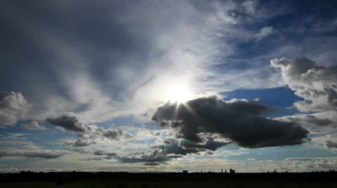 Time lapse of sky and clouds billowing. 4k clip. Stock Footage 41542401